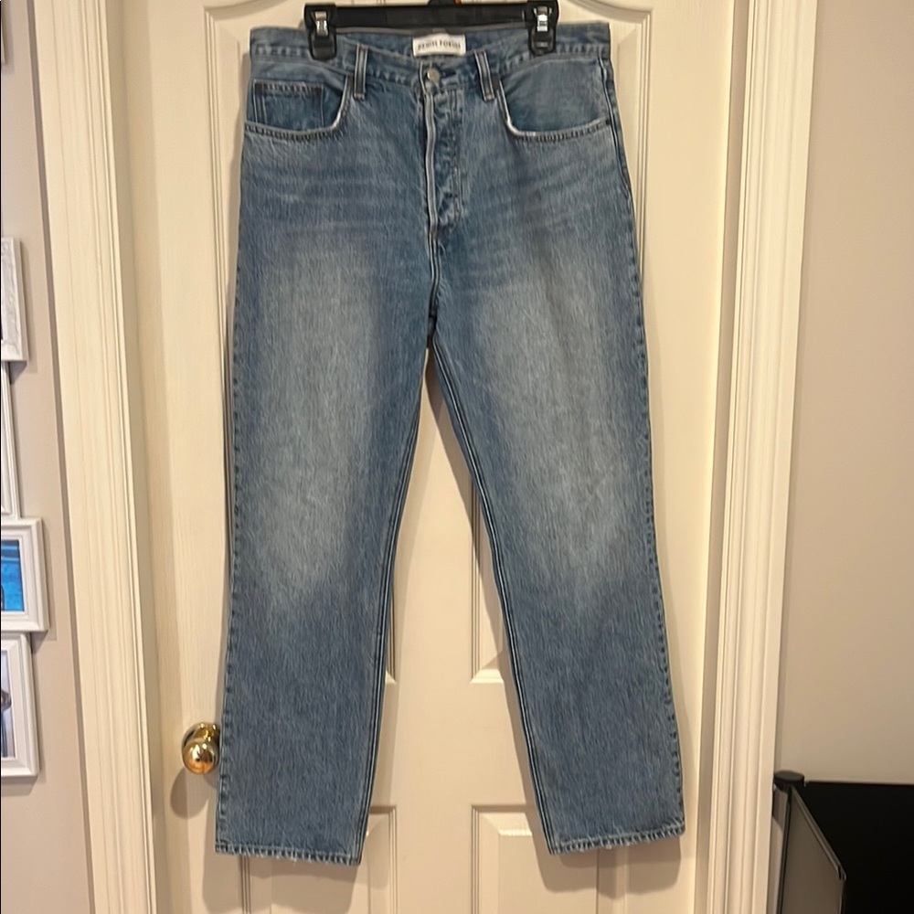 Aritzia Denim Forum Jeans Womens 31L The Patti Mid-Rise Straight 29”inseam